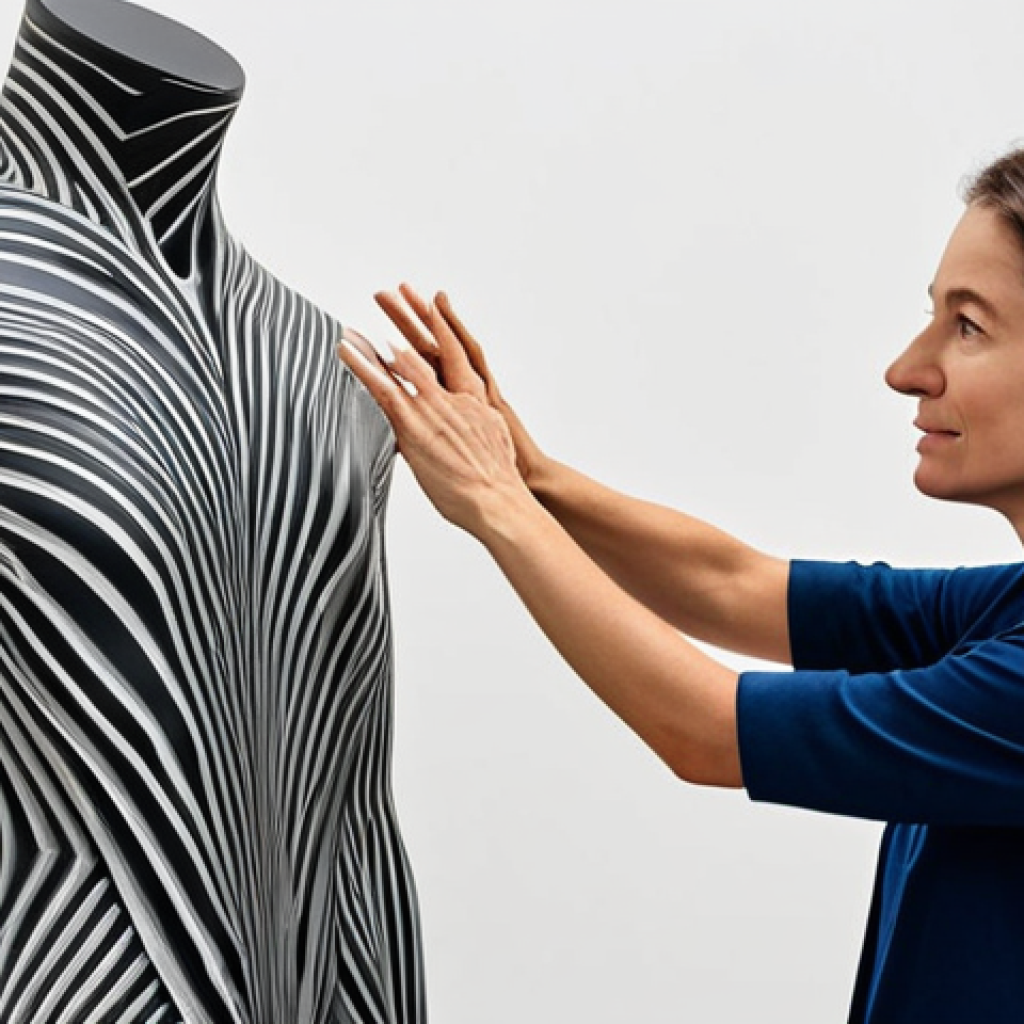 **
"A volunteer assisting with the installation of an art piece in a modern art space, fully clothed in appropriate attire, professional setting, safe for work, perfect anatomy, well-formed hands, natural proportions, family-friendly, high quality, proper finger count."
**