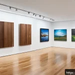 Home 16 설치 예술 공간의 운영 비용 예측하기 - A modern art installation space interior showing customized lighting fixtures, acoustic panels on th...